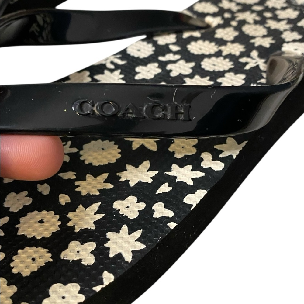 Coach Black and White Studded Sandals - Picture 3 of 9